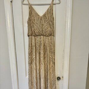 BHLDN Fidelia Beaded Maxi Dress (Size 4)